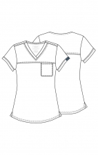 WW657 Workwear Revolution Tuckable O.R. V-Neck Top by Cherokee