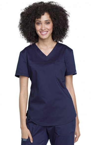 *FINAL SALE M WW657 Workwear Revolution Tuckable O.R. V-Neck Top by Cherokee