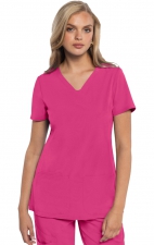 MC702 Amp 3 Pocket V-Neck Top with Flex Panels by Med Couture