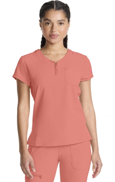 MC705 Amp Tuckable Quarter-Zip Top by Med Couture MC705 Amp Tuckable Quarter-Zip Top by Med Couture