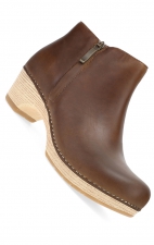 Lizanne Tan Oiled Pull Up Casual Stapled Bootie by Dansko