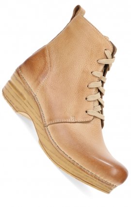 Sigourney Honey Distressed Classic Lace Up Boot by Dansko