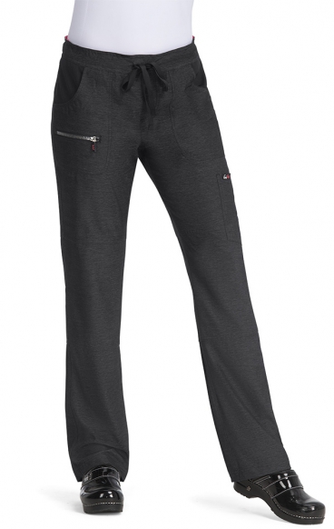 *FINAL SALE HEATHER CHARCOAL 721P Petite Koi Lite ™ Pantalon Peace à jambe droite avec cordon à la taille *FINAL SALE HEATHER CHARCOAL 721P Petite Koi Lite ™ Pantalon Peace à jambe droite avec cordon à la taille
