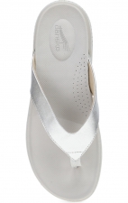 Rosemary Silver Metallic Walking Flip Flop by Dansko