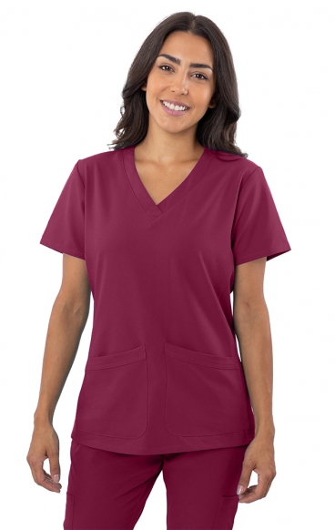 *FINAL SALE S 1201 4Flex 2 Pocket V-Neck Scrub Top by Greentown