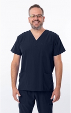 18-1072A Zinnia Unisex 3 Pocket Scrub Top by Greentown