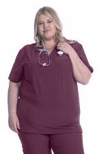 18-1072A Zinnia Unisex 3 Pocket Scrub Top by Greentown