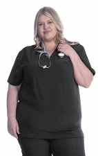 18-1072A Zinnia Unisex 3 Pocket Scrub Top by Greentown