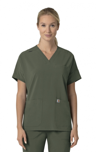*VENTE FINALE L C13110 Carhartt Force Cross-Flex Haut &agrave; Coupe Carr&eacute;e Moderne pour Femmes