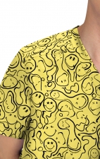 S650PR Confident Men's Print Top from SmileyWorld by koi - Trippy Smiles