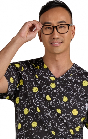 S650PR Smiley World Confident Men's Print Top by koi - Doing Great S650PR Smiley World Confident Men's Print Top by koi - Doing Great
