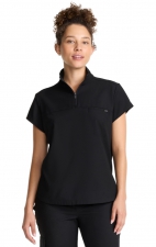 HH752 Quest Bella Partial Zip Stand Collar Scrub Top by Healing Hands