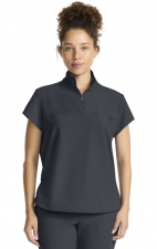 HH752 Quest Bella Partial Zip Stand Collar Scrub Top by Healing Hands