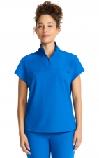 HH752 Quest Bella Partial Zip Stand Collar Scrub Top by Healing Hands