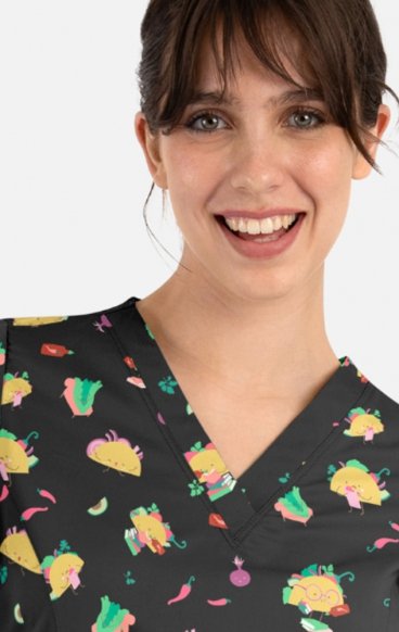 1767 Maevn V-Neck Print Top - Taco 'Bout It 1767 Maevn V-Neck Print Top - Taco 'Bout It