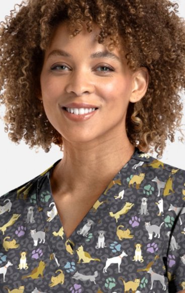 1767 Maevn V-Neck Print Top - Wild Pets 1767 Maevn V-Neck Print Top - Wild Pets