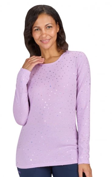 167PR Tessa T-shirt à Manches Longues de koi - Lavender Iridescent Diamond 167PR Tessa T-shirt à Manches Longues de koi - Lavender Iridescent Diamond