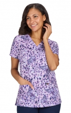 1082PR koi Lite Haut Velora Extensible Imprimer - Butterflight French Lavender