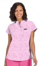 1093PR koi Basics Haut Ari à Encolure Fendue Imprimer - Splatt Soft Pink