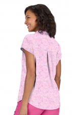 1093PR koi Basics Haut Ari à Encolure Fendue Imprimer - Splatt Soft Pink