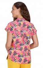 1093PR koi Basics Ari Split Neck Print Top - Susani Floral