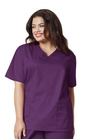 *FINAL SALE 2XL 101 WORK Classic V-Neck Scrub Top by WINK