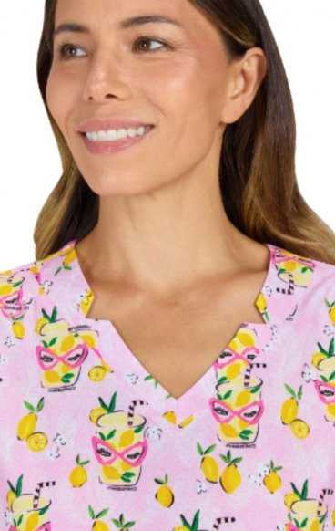1136PRA Artist Series Momi 2 Pocket Print Top by koi - Pink Lemonade 1136PRA Artist Series Momi 2 Pocket Print Top by koi - Pink Lemonade