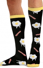 Men's Print Support Morning Feast Graduated Medium Support Compression Socks by Cherokee