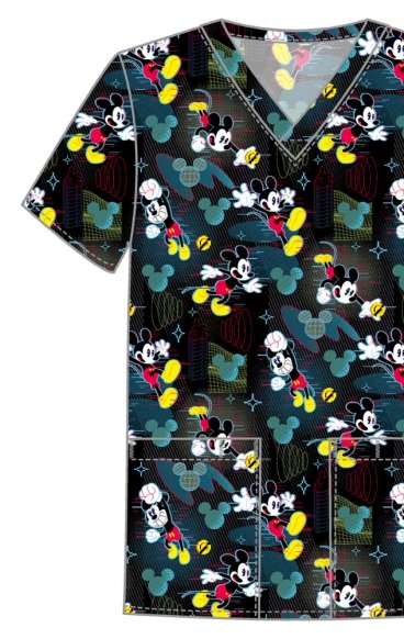 TF788 Tooniforms Haut Imprimer pour Hommes avec 2 Poches par Cherokee Uniforms - Digital Mickey TF788 Tooniforms Haut Imprimer pour Hommes avec 2 Poches par Cherokee Uniforms - Digital Mickey
