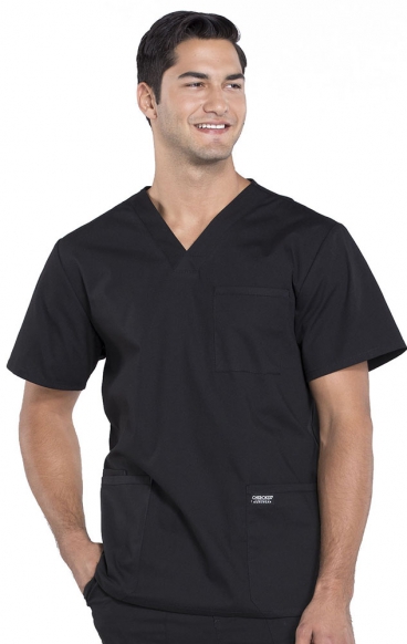 *FINAL SALE S WW695T Tall Workwear Professionals Men's 4 Pocket V-Neck Top by Cherokee *FINAL SALE S WW695T Tall Workwear Professionals Men's 4 Pocket V-Neck Top by Cherokee