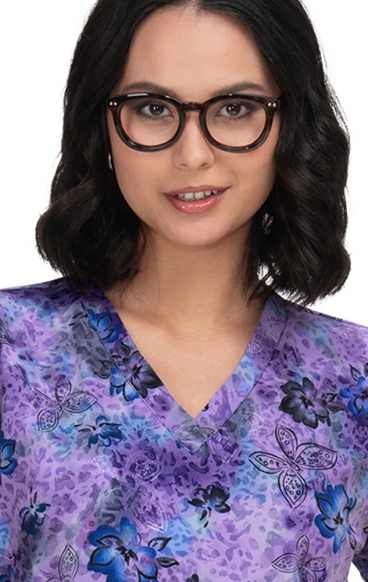 *FINAL SALE 1082PR koi Lite Velora Stretch Print Top - Electric Animal *FINAL SALE 1082PR koi Lite Velora Stretch Print Top - Electric Animal