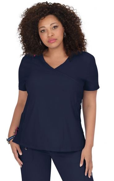 *FINAL SALE XL 316 Koi Lite™ Scrubs Philosophy Mock Wrap Side Zipper Top *FINAL SALE XL 316 Koi Lite™ Scrubs Philosophy Mock Wrap Side Zipper Top