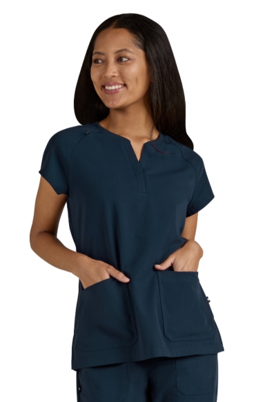 *FINAL SALE S 1124 koi Next Gen We Have Heart Split Neck Top