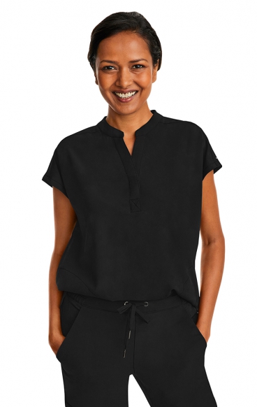 *FINAL SALE XS 2152 Healing Hands Purple Label Journey Mandarin Collar Top