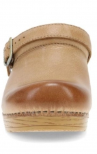 Ingrid Honey Distressed Open Back Clog for Women by Dansko