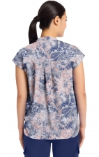 HH912 Healing Hands Purple Label Journey Print Top - Twilight Tie Dye