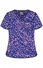 MC632 Med Couture V-Neck Print Top - Two Tone Skin