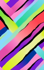 CK609 Haut Imprimer à Col Rond par Infinity - Color Block Stripe
