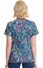 CK609 Haut Imprimer à Col Rond par Infinity - Colorful Distress