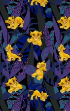 TF796 Tooniforms 2 Pocket V-Neck Print Top by Cherokee - Sensational Simba