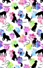 TF796 Tooniforms Haut Imprimé à Col en V avec 2 Poches par Cherokee - Dog Is Love