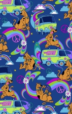 TF796 Tooniforms 2 Pocket V-Neck Print Top by Cherokee - Scooby-Doo Mystery