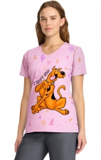TF626 Tooniforms Haut Imprimer Ajusté avec 2 Poches par Cherokee Uniforms - I Ruff You Scooby