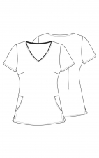 TF626 Tooniforms Modern Classic Fit 2 Pocket Print Top by Cherokee Uniforms - I Ruff You Scooby