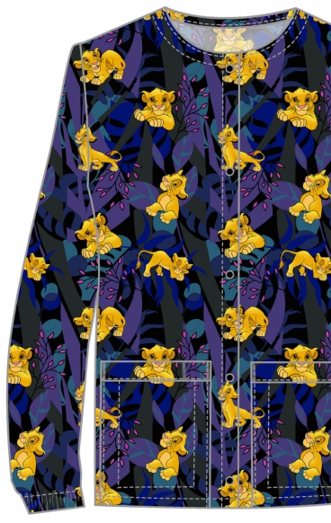 TF323 Tooniforms Veste Imprimé avec Fermeture à Bouton par Cherokee - Sensational Simba TF323 Tooniforms Veste Imprimé avec Fermeture à Bouton par Cherokee - Sensational Simba