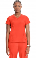 IN706A Kinetic V-Neck 2 Zip Pocket Knit Top by Infinity