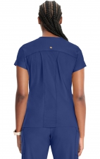 IN706A Kinetic V-Neck 2 Zip Pocket Knit Top by Infinity