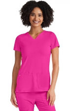 20710 Break on Through V-Neck 3 Pocket Top from HeartSoul
