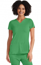 20710 Break on Through V-Neck 3 Pocket Top from HeartSoul