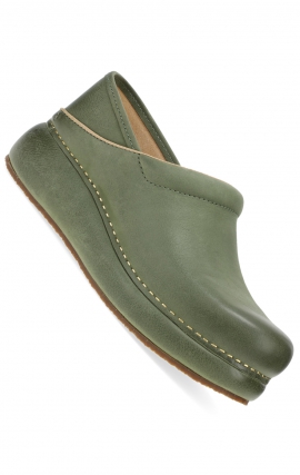Platform Pro Green Burnished Nubuck Clog for Women by Dansko 